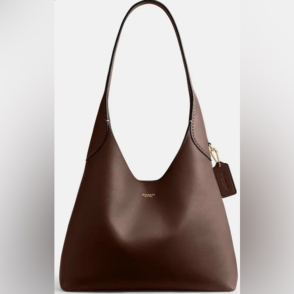 Coach Brown Leather Shoulder Bag with Classic Design - Picture 1 of 4